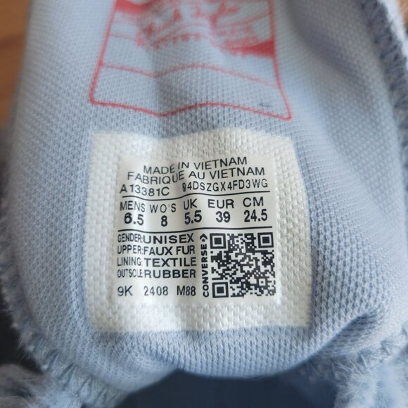 ❤️Converse Run Star Hike Hi Platform Faux Fur 6.5 Men Shoes Sneaker Blue A13381C - Picture 8 of 10